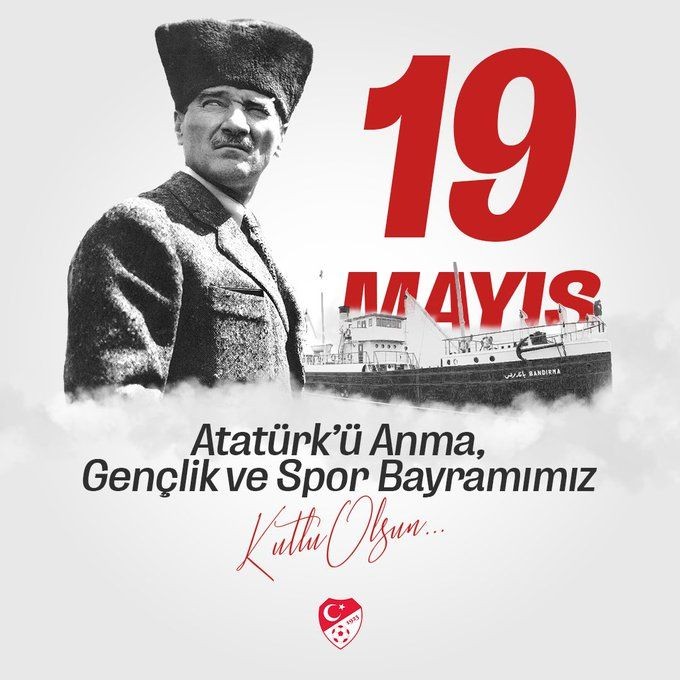 TFF ve kulüplerden 19 Mayıs Atatürk'ü Anma Gençlik ve Spor Bayramı paylaşımları - Resim: 1