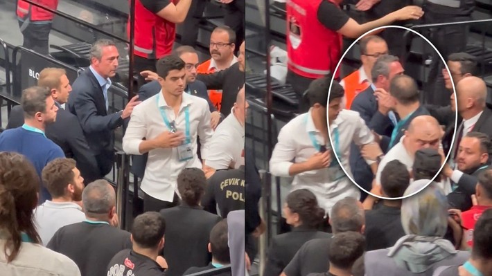 Derbide kavga çıktı! Ali Koç sahadan koşarak çıktı - Resim: 1