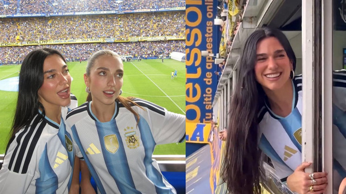 Dua Lipa tribünde coştu! Boca Juniors - River Plate maçını izledi - Resim: 1