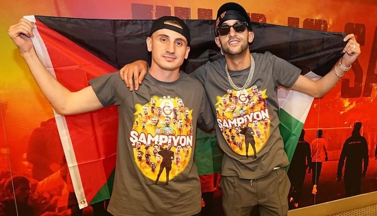 Kerem ve Ziyech'ten Filistin'e destek