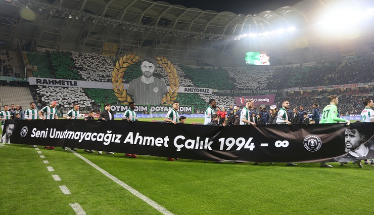 Konyaspor - Fenerbahçe maçında Ahmet Çalık anıldı