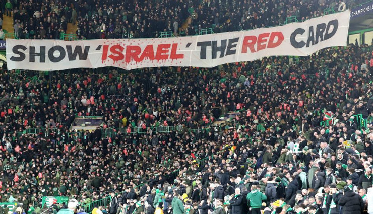 Celtic taraftarından, İsrail'e tepki: Kırmızı kart göster!