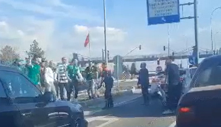 Polisten Bursasporlu taraftarlara müdahale!