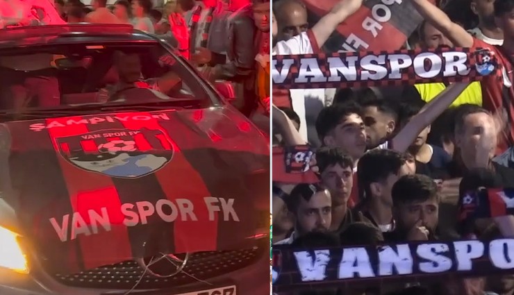 Vanspor'un, Trendyol 1. Lig'e yükselmesi Van'da coşkuyla kutlanıyor