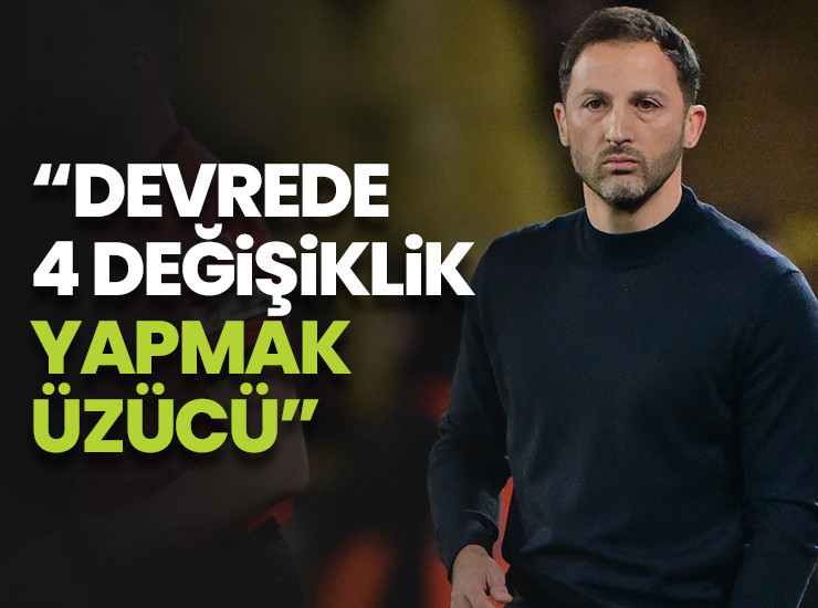 Domenico Tedesco: Devrede 4 değişiklik yapmak üzücü