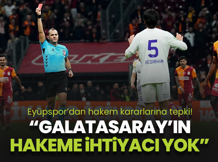 Eyüpspor cehpesinden hakem tepkisi