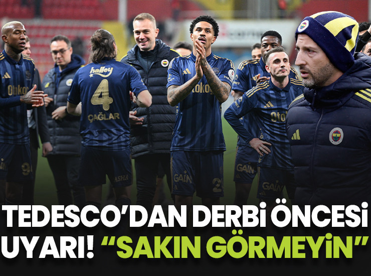 Tedesco'dan derbi öncesi kart uyarısı! 7 futbolcu birden...