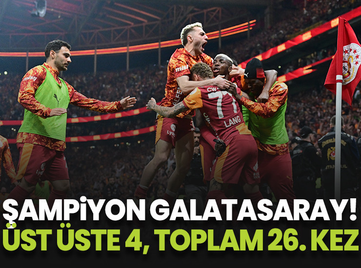 Antalyaspor'u mağlup eden Galatasaray 26. şampiyonluğuna ulaştı!