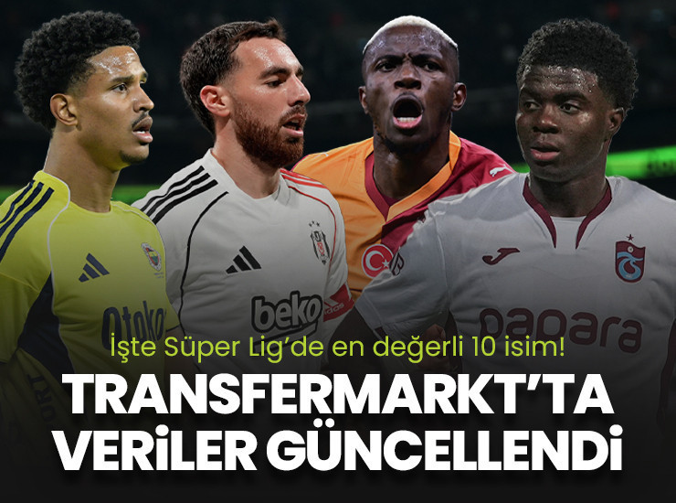 Transfermarkt verileri güncellendi! İşte Süper Lig'in ilk 10 sırası