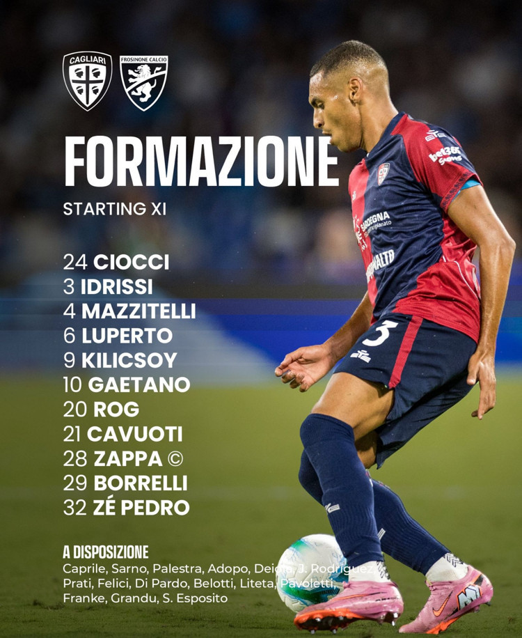 CAGLIARI'NIN İLK 11'İ