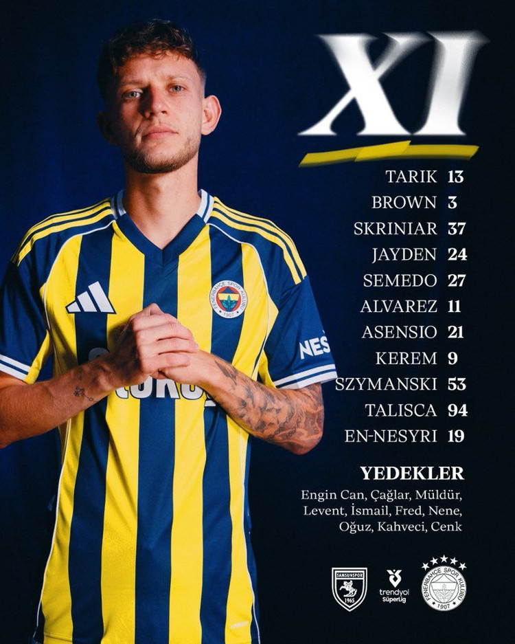 FENERBAHÇE'NİN İLK 11'İ