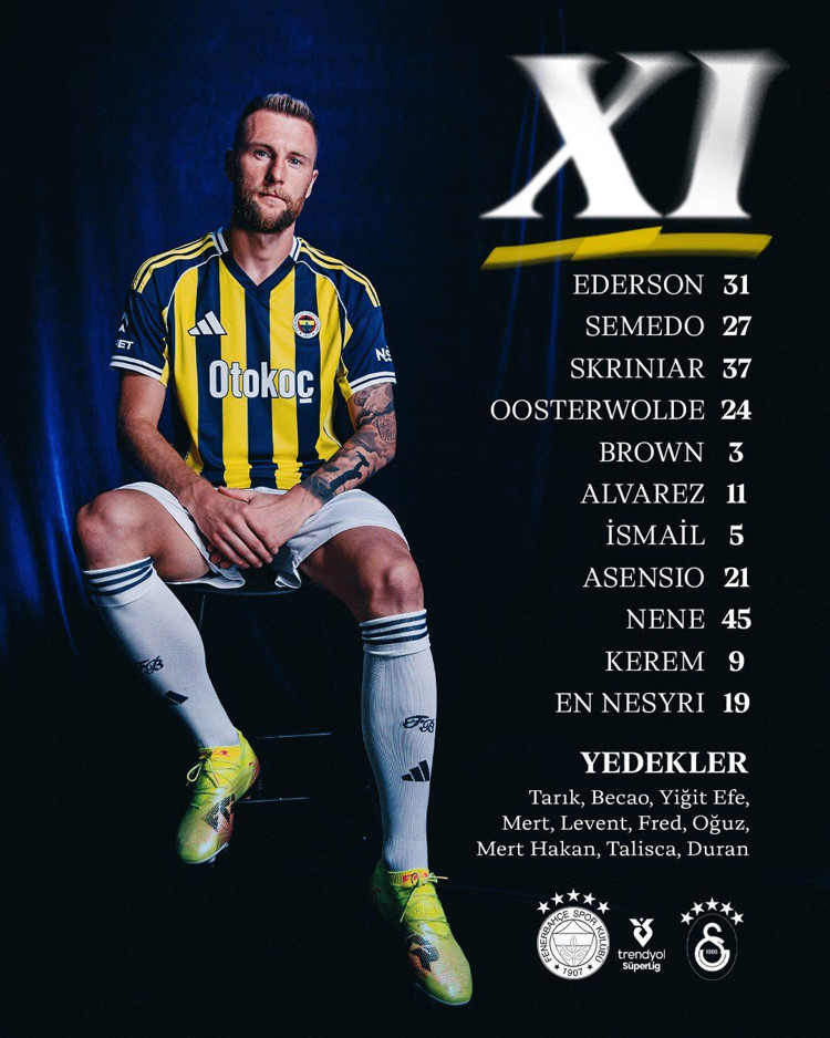 FENERBAHÇE'NİN İLK 11'İ BELLİ OLDU