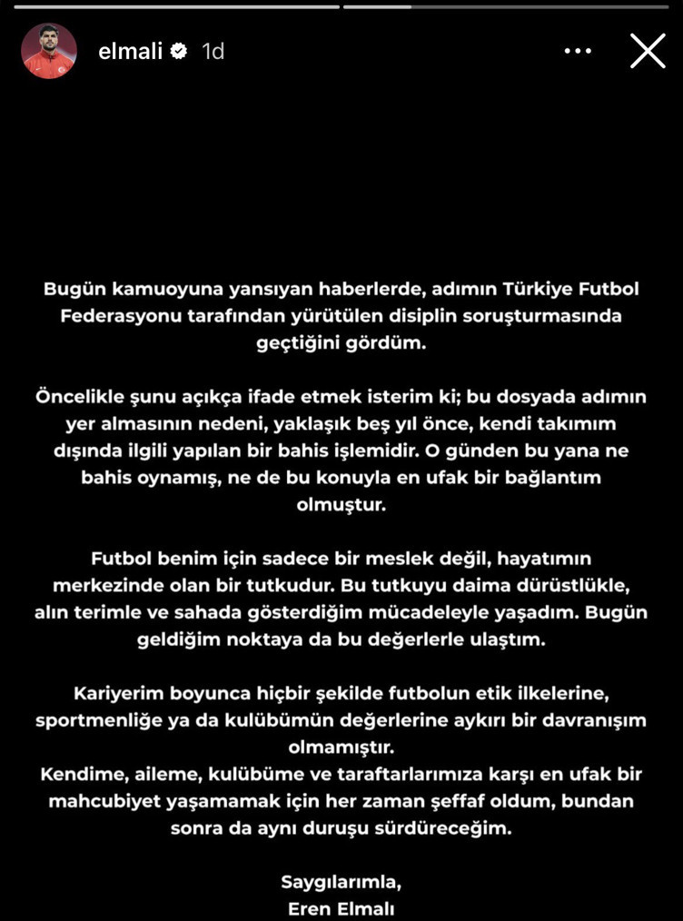 Eren Elmalı'dan bahis soruşturması için açıklama: 5 yıl önce sadece bir kez oynadım - Resim : 2