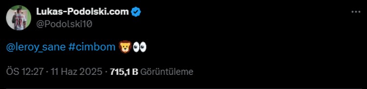 Lukas Podolski'den Leroy Sane paylaşımı! "Aslan..." - Resim : 2