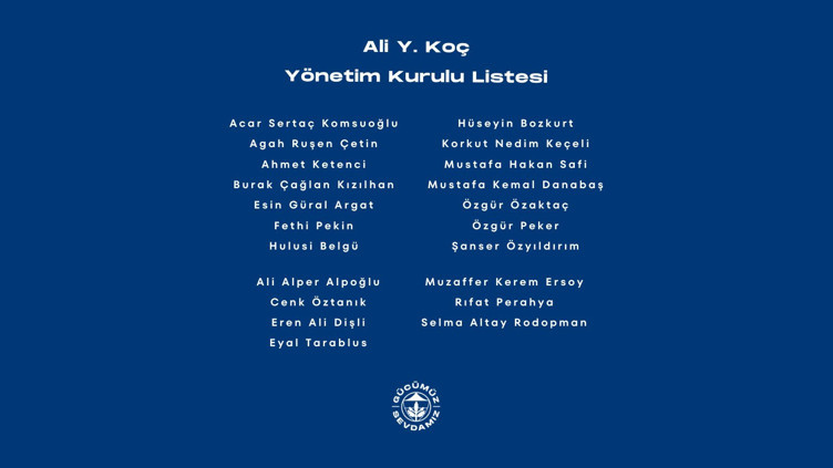 Ali Koç'un yönetim kurulu listesi belli oldu - Resim : 1