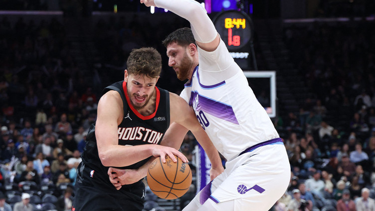 Utah Jazz-Houston Rockets maçında Alperen Şengün'den 31 sayı 14 asist - Resim : 1