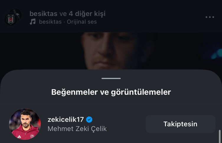 Zeki Çelik, Beşiktaş'ın transfer videosunu beğendi! - Resim : 1