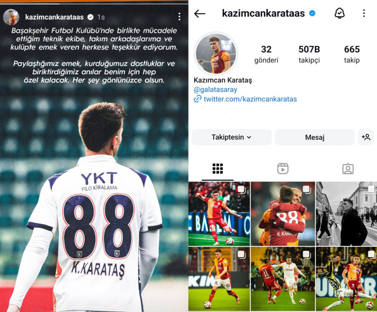 Kazımcan Karataş Başakşehir'e veda etti... - Resim : 2