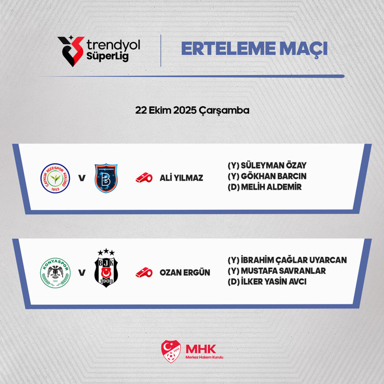 3. hafta erteleme maçlarının hakemleri açıklandı! - Resim : 2