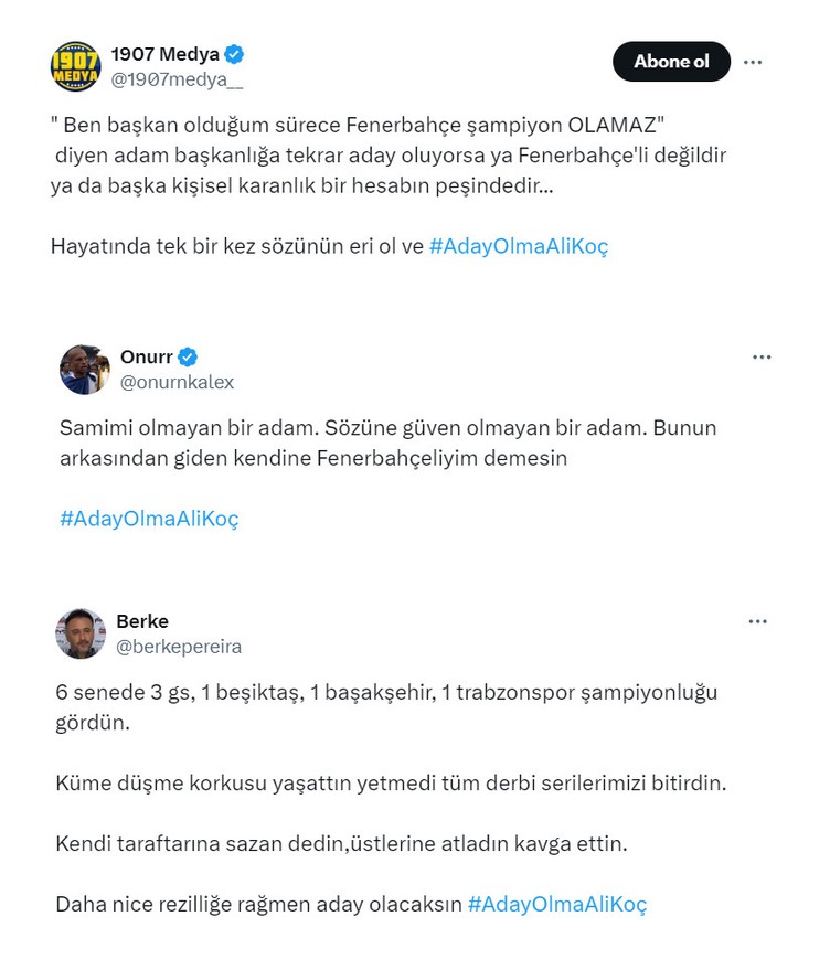 Fenerbahçe taraftarı harekete geçti! Ali Koç'a çağrı - Resim : 1