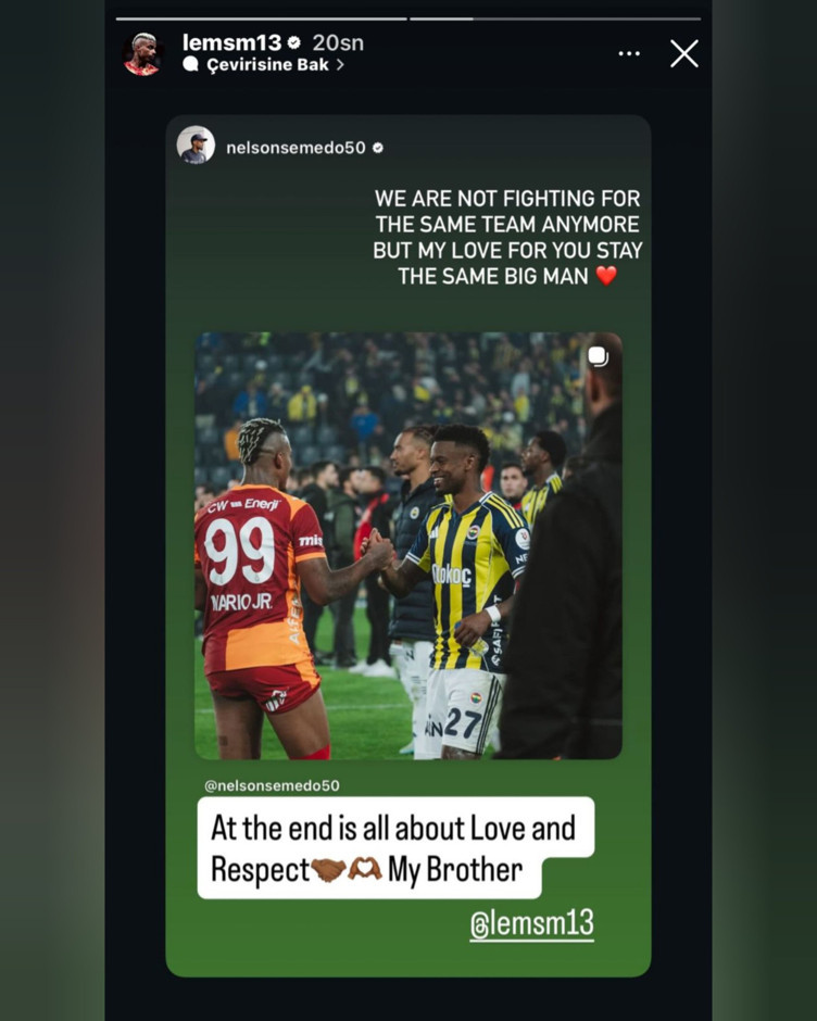 Semedo'nun paylaşımına Lemina'dan yanıt: Sana olan sevgim aynı kalıyor, koca adam - Resim : 2