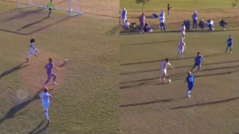 U-12 oyuncularının müthiş hücum organizasyonu