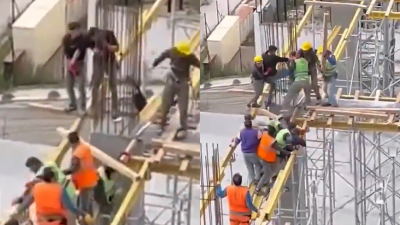 Camp Nou'da kavga! İşçiler birbirine girdi