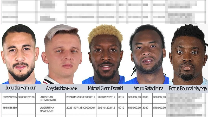 Erzurumspor'un eski futbolcuları Novikovas, Hamroun, Donald, Mayega ve Mina 'vergi yüzsüzleri' listesinde