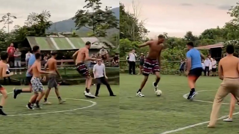 Victor Wembanyama, çocuklarla futbol oynadı