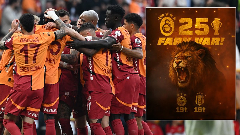 Galatasaray'dan şampiyonluk sonrası Fenerbahçe ve Beşiktaş'a gönderme!
