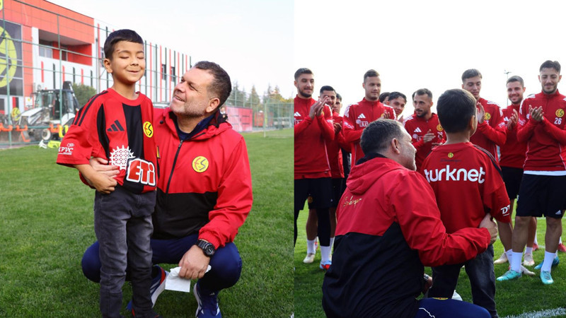 Ameliyatla gözleri açılan Hamit Özbek, Eskişehirspor idmanını izledi