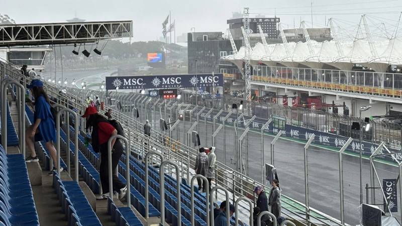 Brezilya GP öncesinde yoğun yağmur