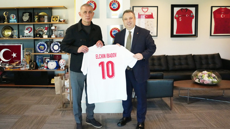 Elchin Ibadov'dan TFF Başkanı Hacıosmanoğlu'na ziyaret